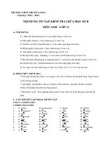 Đề cương ôn tập Giữa kì 2 Tiếng Anh 11 năm 2023–2024 trường THPT Phước Long (TP Hồ Chí Minh)